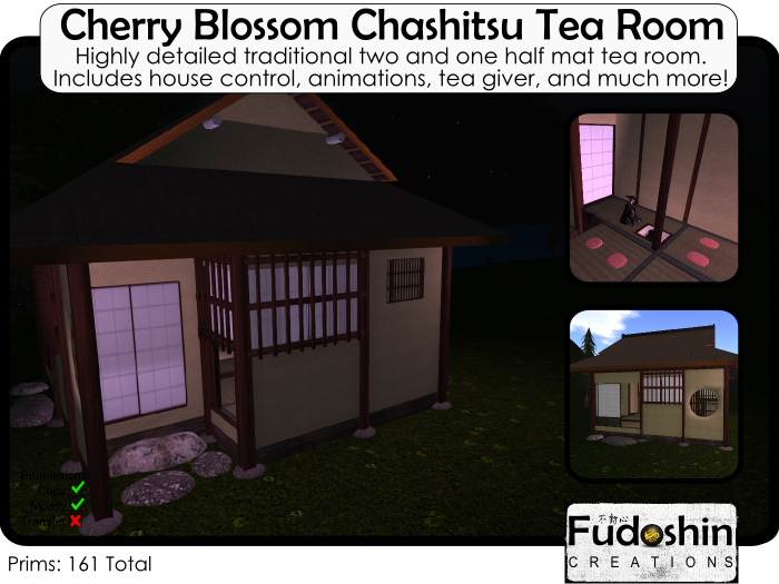 Second Life Marketplace Cherry Blossom Chashitsu Tea Room V1.0